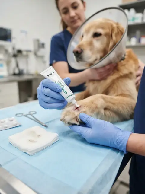 Pomada cicatrizante para mascotas