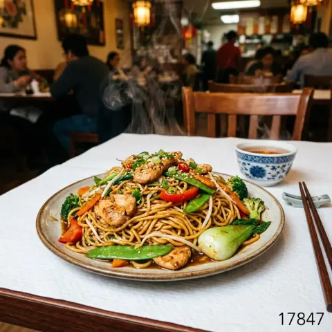 Tallarín saltado de pollo