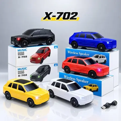 Parlante Bluetooth X-702 diseño auto 5W con USB, TF y hasta 5 horas de música