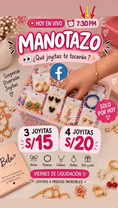 Manotazo: 3 joyitas por S/ 15