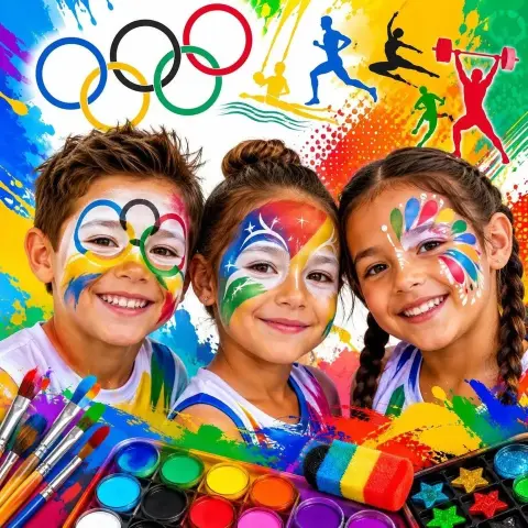 Pintado de caritas para olimpiadas y eventos deportivos