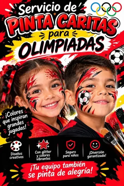 Caritas pintadas para colegios, promociones y ferias