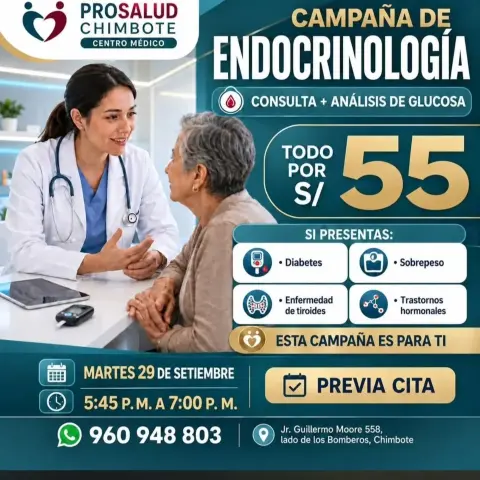 Campaña de Endocrinología: consulta + análisis de glucosa