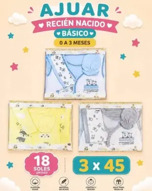 Ajuar recién nacido básico (0 a 3 meses)