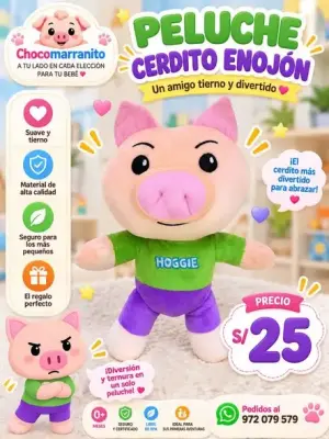 Peluche Cerdito Enojón (Hoggie)