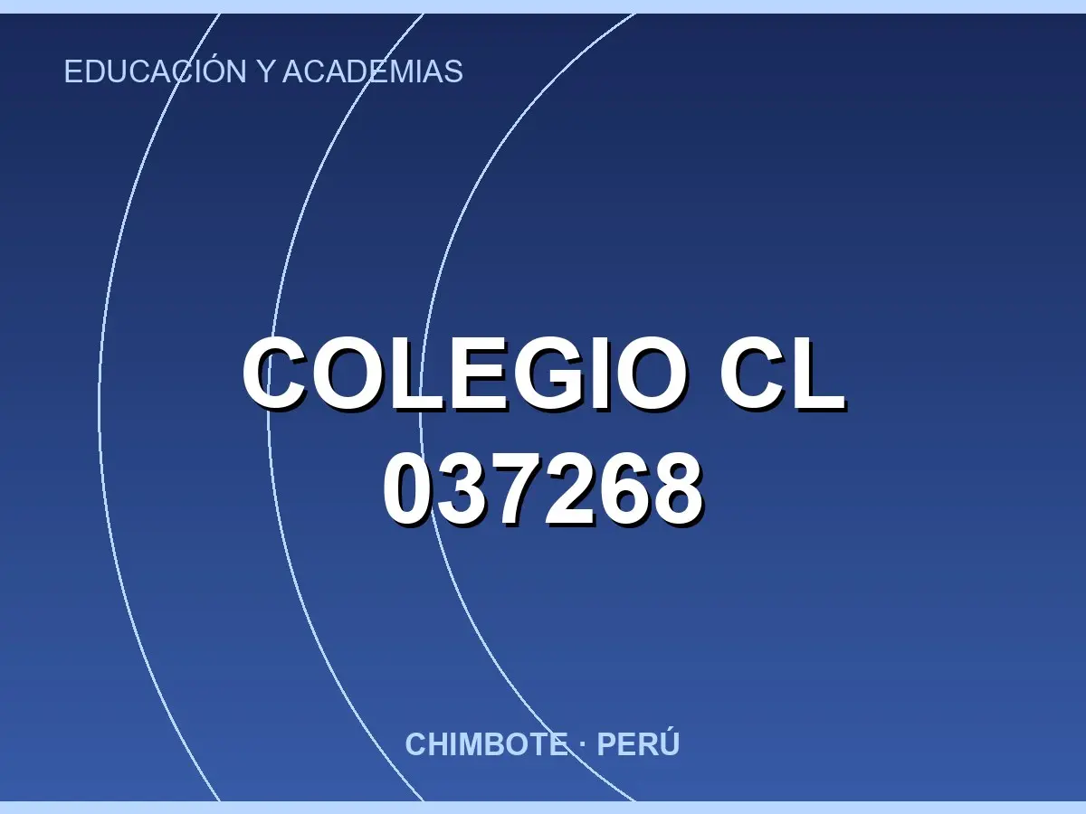 Abrir tarjeta de Colegio CL 037268