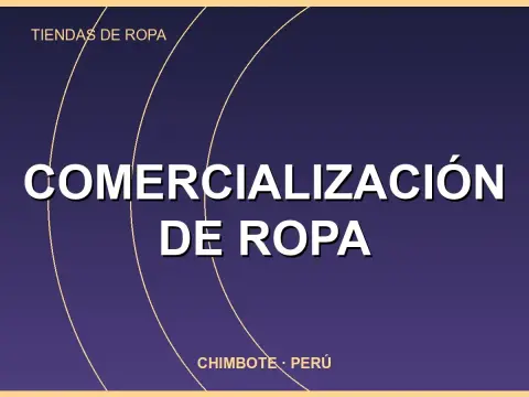 Comercialización de ropa