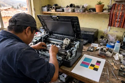 Reparación y mantenimiento de impresoras de tinta, matriciales, térmicas y láser