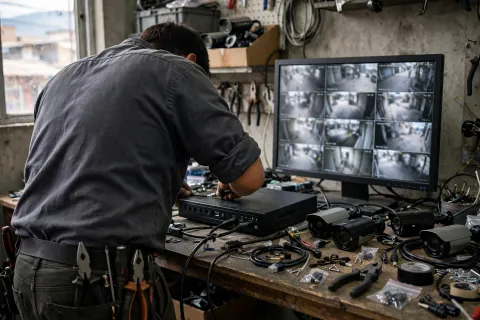 Reparación, mantenimiento y configuración de cámaras de seguridad y DVR/NVR
