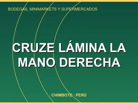 Cruze lámina la mano derecha