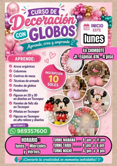 Inscripción - Curso Globos y Piñatería