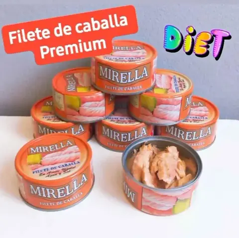 Filete de caballa en aceite vegetal (marca Mirella)