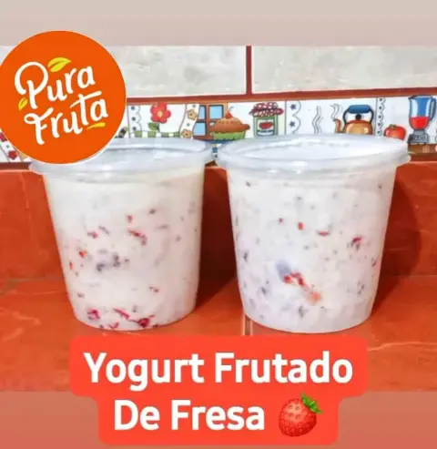 Yogurt frutado de fresa