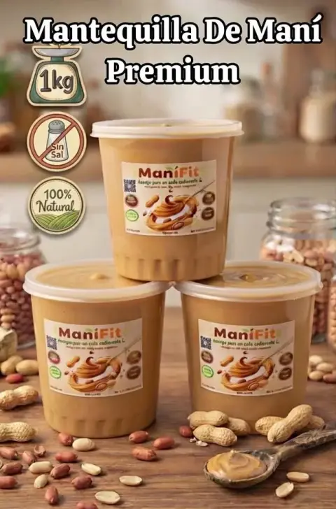 Mantequilla de maní natural 1 kg (ManiFit)
