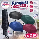 Paraguas compacto plegable con mango corto