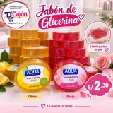 Jabón de glicerina Aqua de 100 g, cítrico y rosas