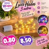Luces hadas LED de 3 m a pilas, luz cálida y multicolor