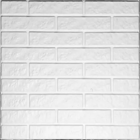 Plancha 3D autoadhesiva imitación ladrillo blanco — 70 × 77 cm, 6 mm