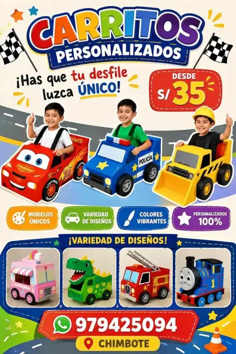 Carritos de cartón personalizados