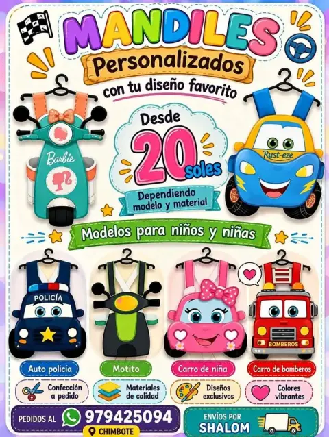 Mandiles personalizados educación vial