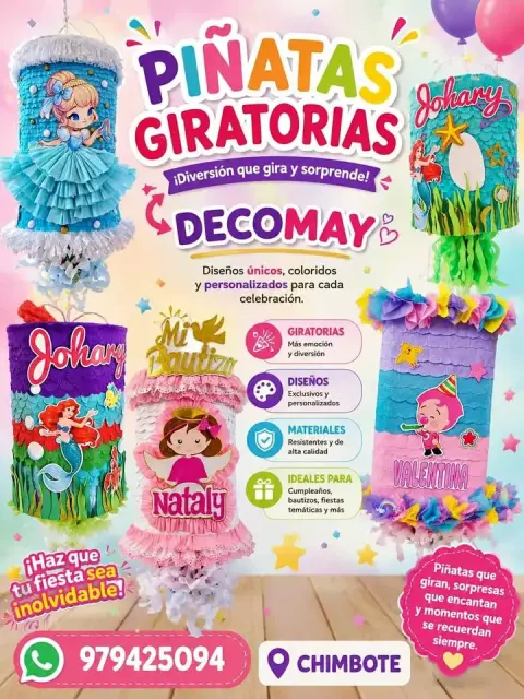 Piñatas giratorias personalizadas