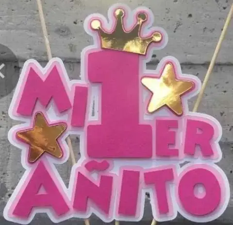 Cake topper en foami