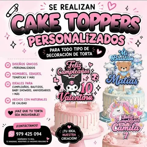 Cake toppers personalizados