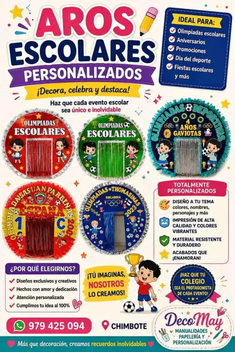 Aros para olimpiadas escolares