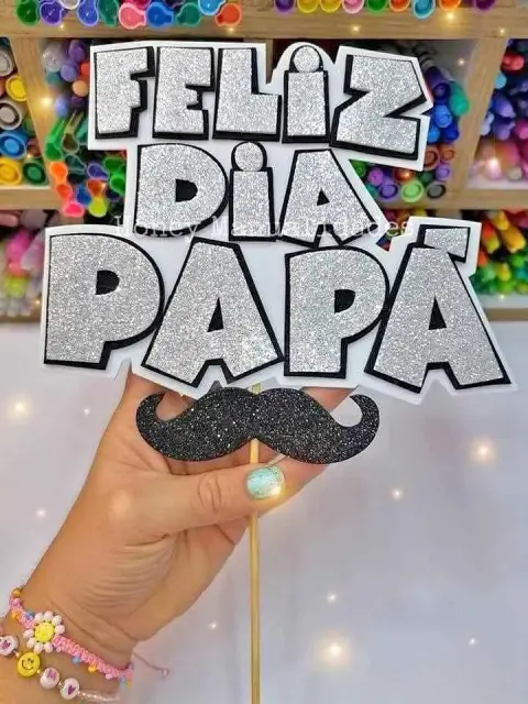 Toppers en foami por el Día del Padre