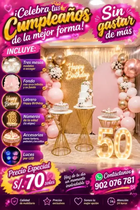 Paquete de cumpleaños completo