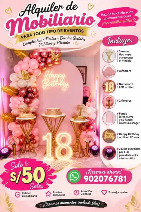 Alquiler de mobiliario para eventos