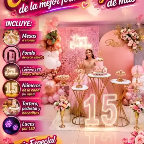 Decoración de 15 años