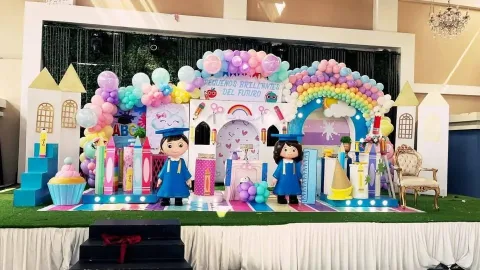 Decoración de graduación y matinée infantil