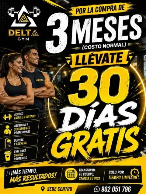 Membresía trimestral con 30 días gratis