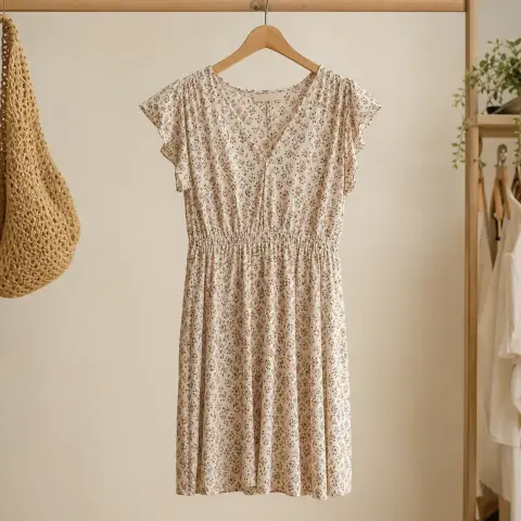 Vestido casual de dama con estampado
