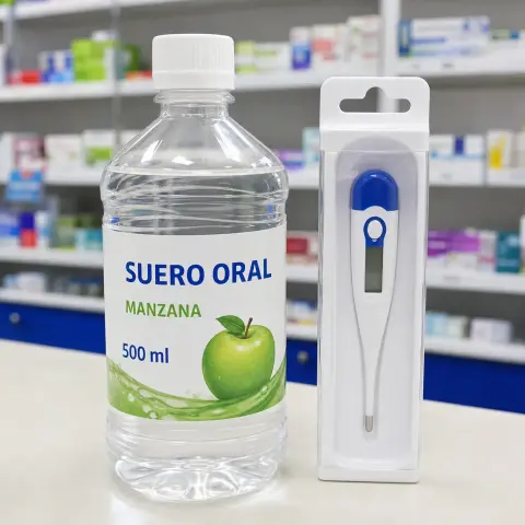 Kit de hidratación: suero oral y termómetro