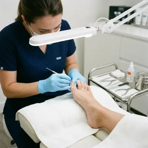 Pedicure médico para tratamiento de uñas encarnadas