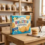 Caja de galletas rellenas con crema dulce