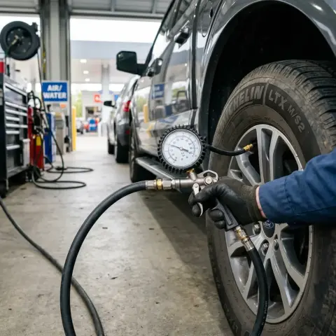 Servicio de inflado y calibración de llantas