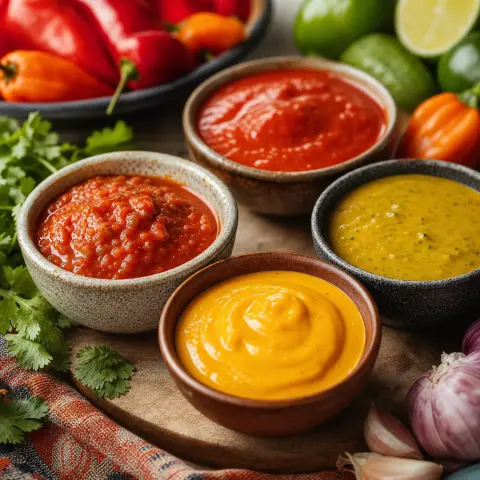 Crema de ají y salsas