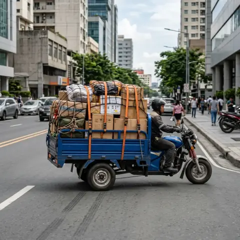 Mototaxi de carga para paquetes