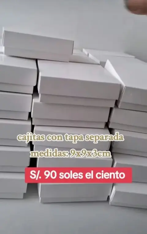 Cajitas 9x9x3 cm con tapa separada