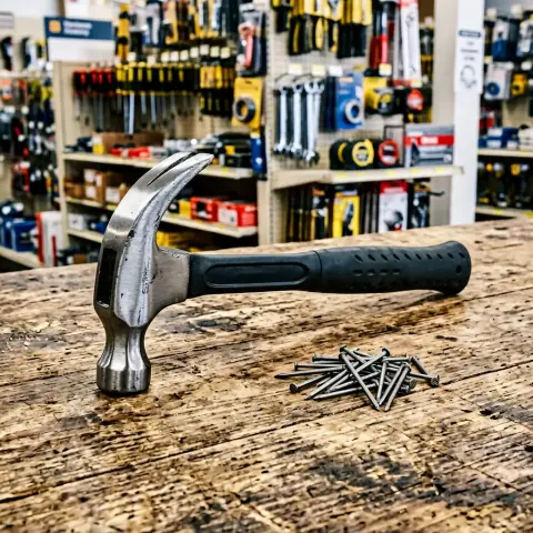 Martillo de uña 16 oz con mango de fibra de vidrio