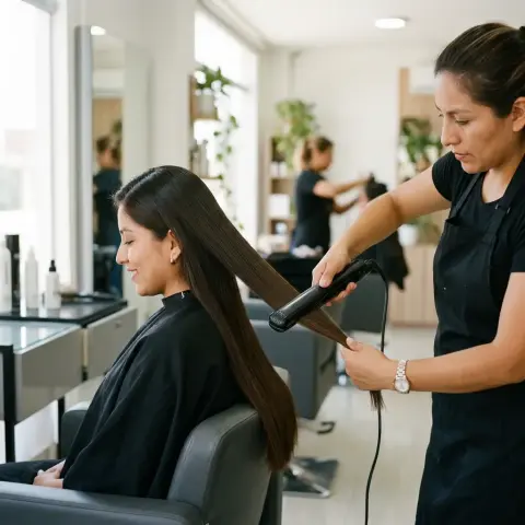Planchado de cabello para acabado liso