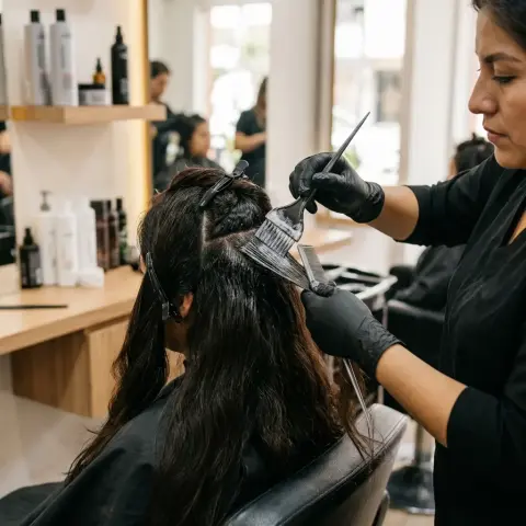 Retoque de laceado para raíces crecidas