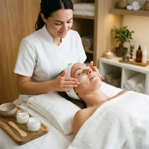 Hidratación facial con crema nutritiva