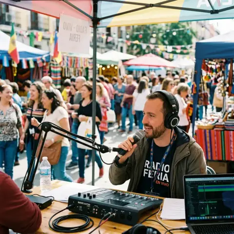 Transmisión radial en vivo desde su evento