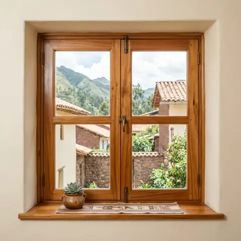Ventana de madera hecha a medida