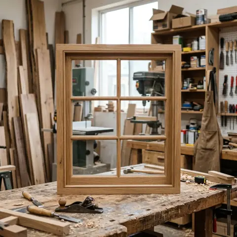 Ventana de madera a medida