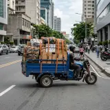 Transporte de carga en mototaxi